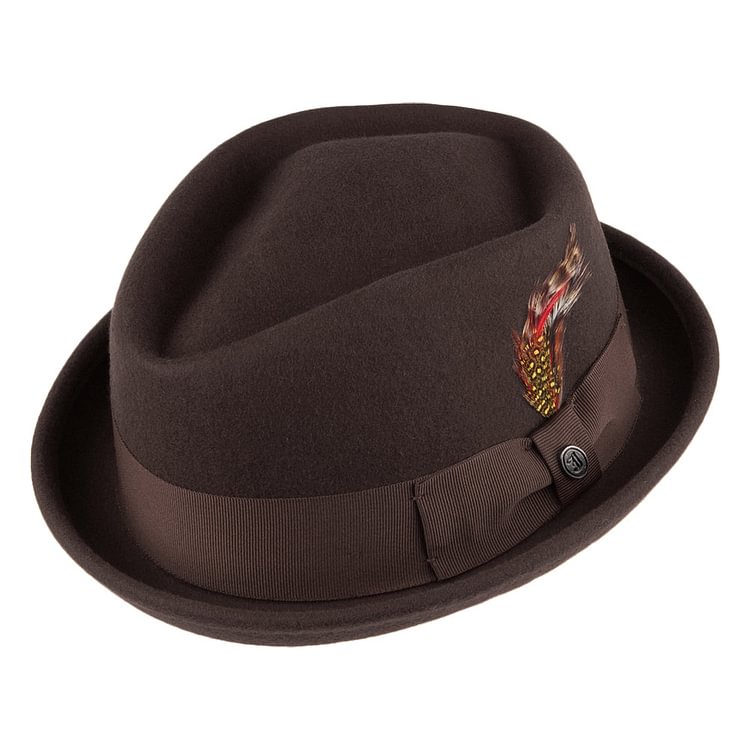 Tienda Jaxon & James Crushable Diamond Crown Pork Pie Hat - Brown