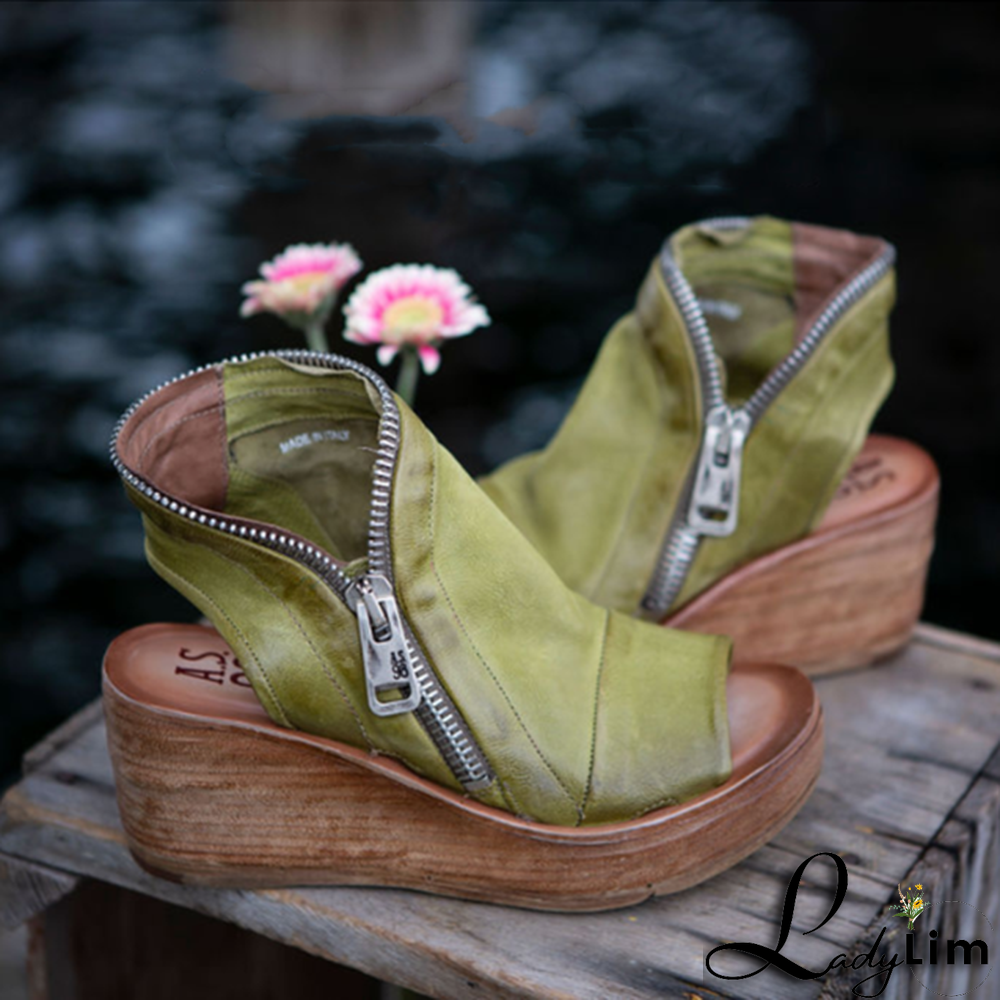 Vintage Fish-Mouth Sandals