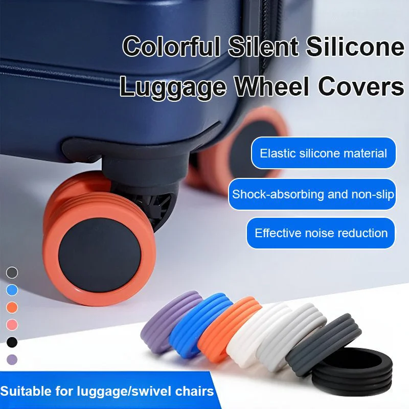 Silent Suitcase Wheel Silicone Cover(8PCS)