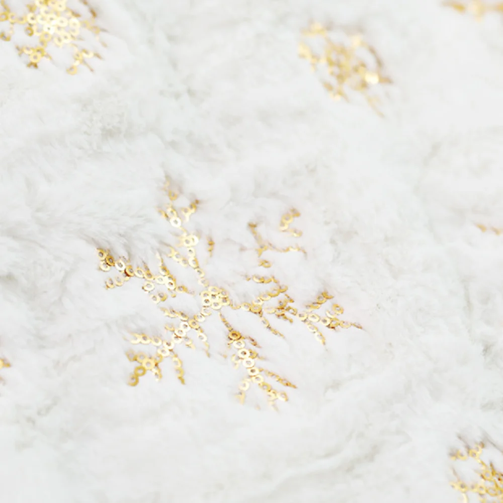 Plush snowflake sequin Christmas tree skirt decorations