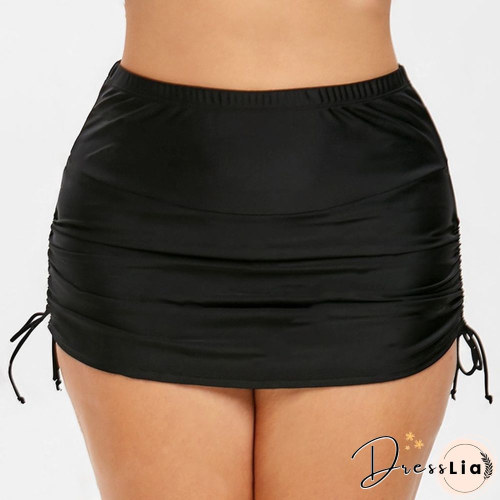 New Women S-3L Swimsuit Bottom Summer Swim Short Skirt Casual Tankini Mini Skirt Swimwear Bikini Bottoms Solid Color Short Skirts