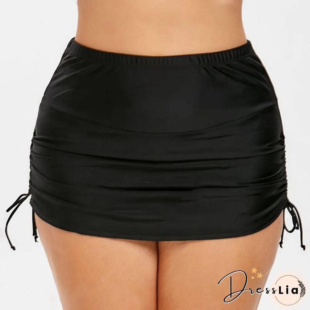 New Women S-3L Swimsuit Bottom Summer Swim Short Skirt Casual Tankini Mini Skirt Swimwear Bikini Bottoms Solid Color Short Skirts