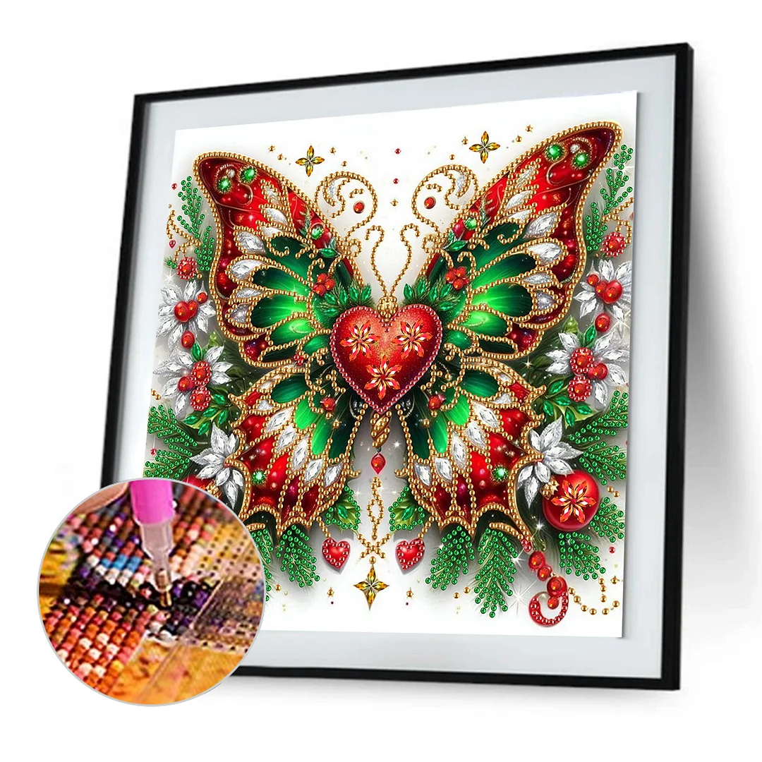 Butterfly - Partial Special Shaped Drill Diamond Painting Kits (Canvas|30*30cm)