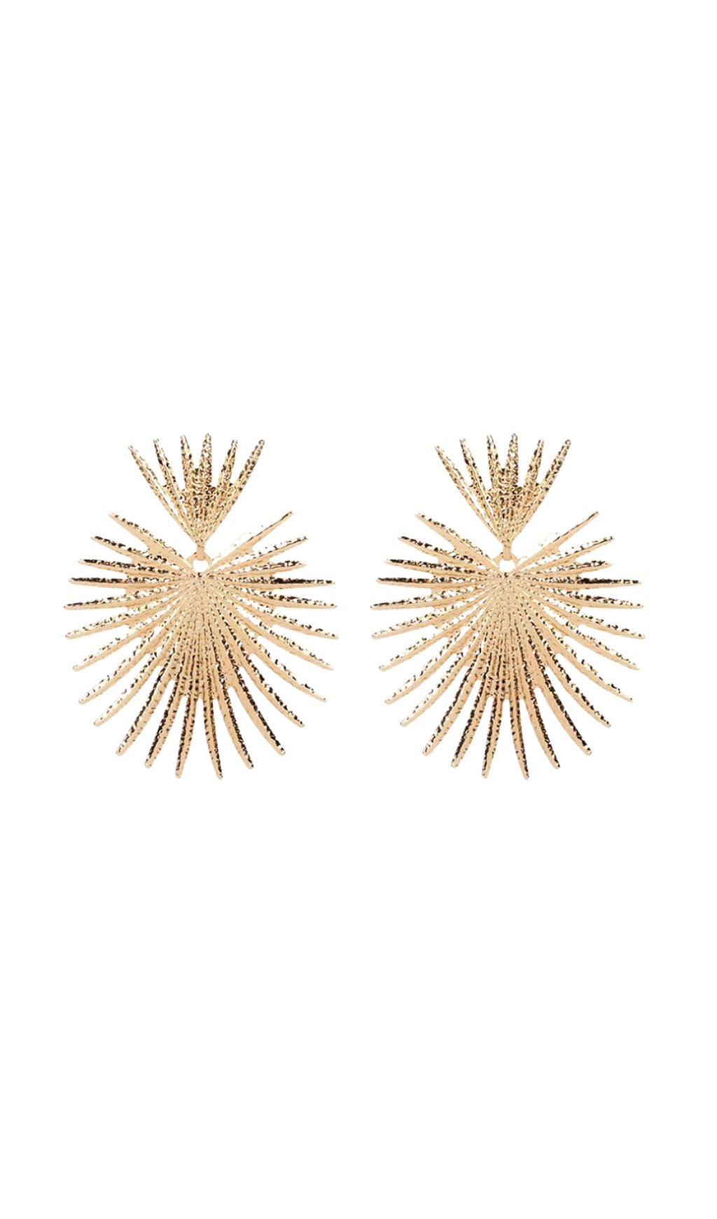Gold Starburst Drop Earrings