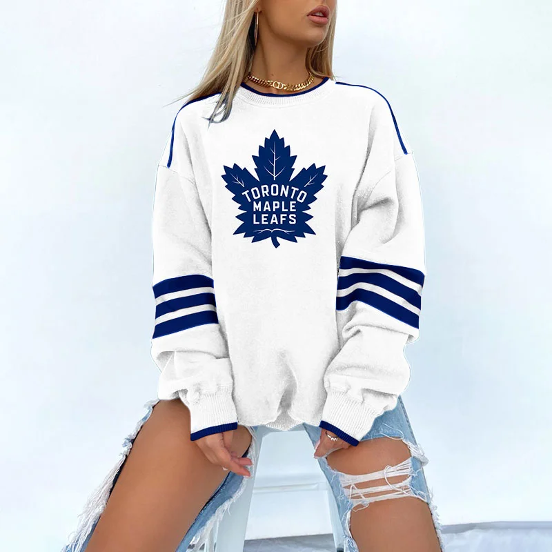 Women's Support Toronto Maple Leafs Hockey Print Sweatshirt