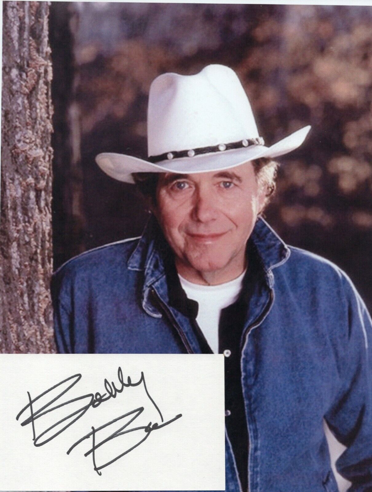 Bobby Bare Autographed 3 x 5 Card and Unsigned Photo Poster painting As Pictured