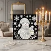 uk.everydayedeals DIY Pearl Painting With Frame - Handmade Self-Adhesive Pearls - Snowman(25*25cm)