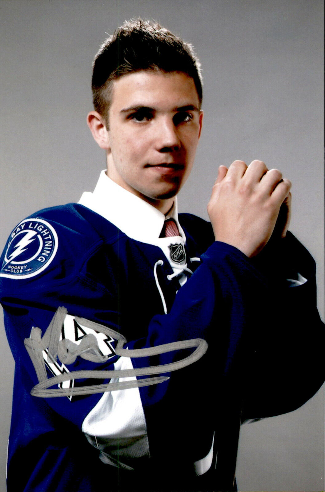 Dominik Masin SIGNED 4x6 Photo Poster painting TAMPA BAY LIGHTNING #6