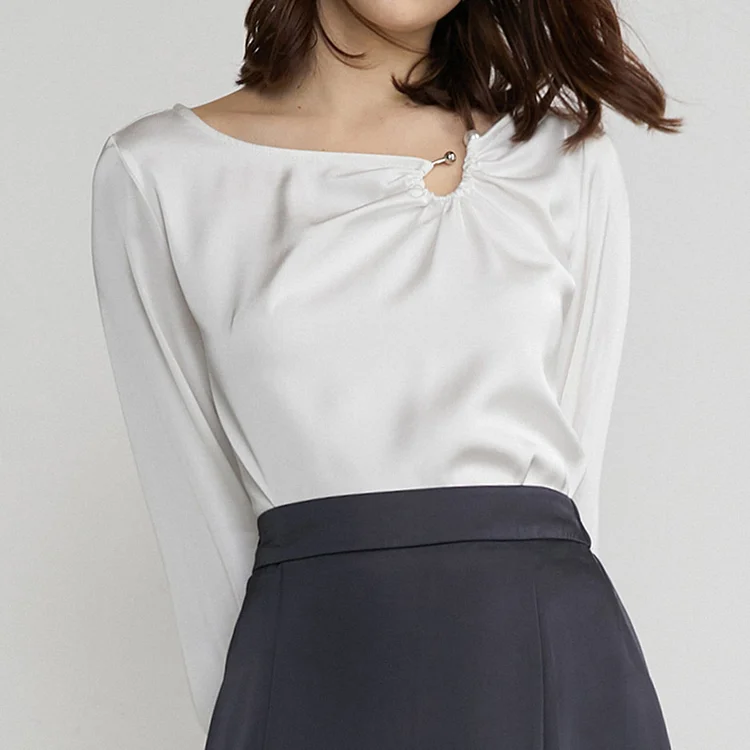 Halley White Cut-Out Blouse QueenFunky
