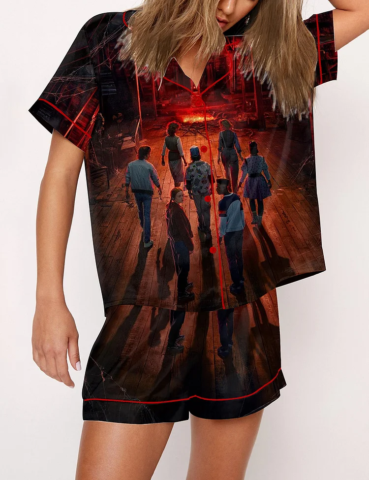 Women's Stranger Things Season 5 Art Print Pajama Set