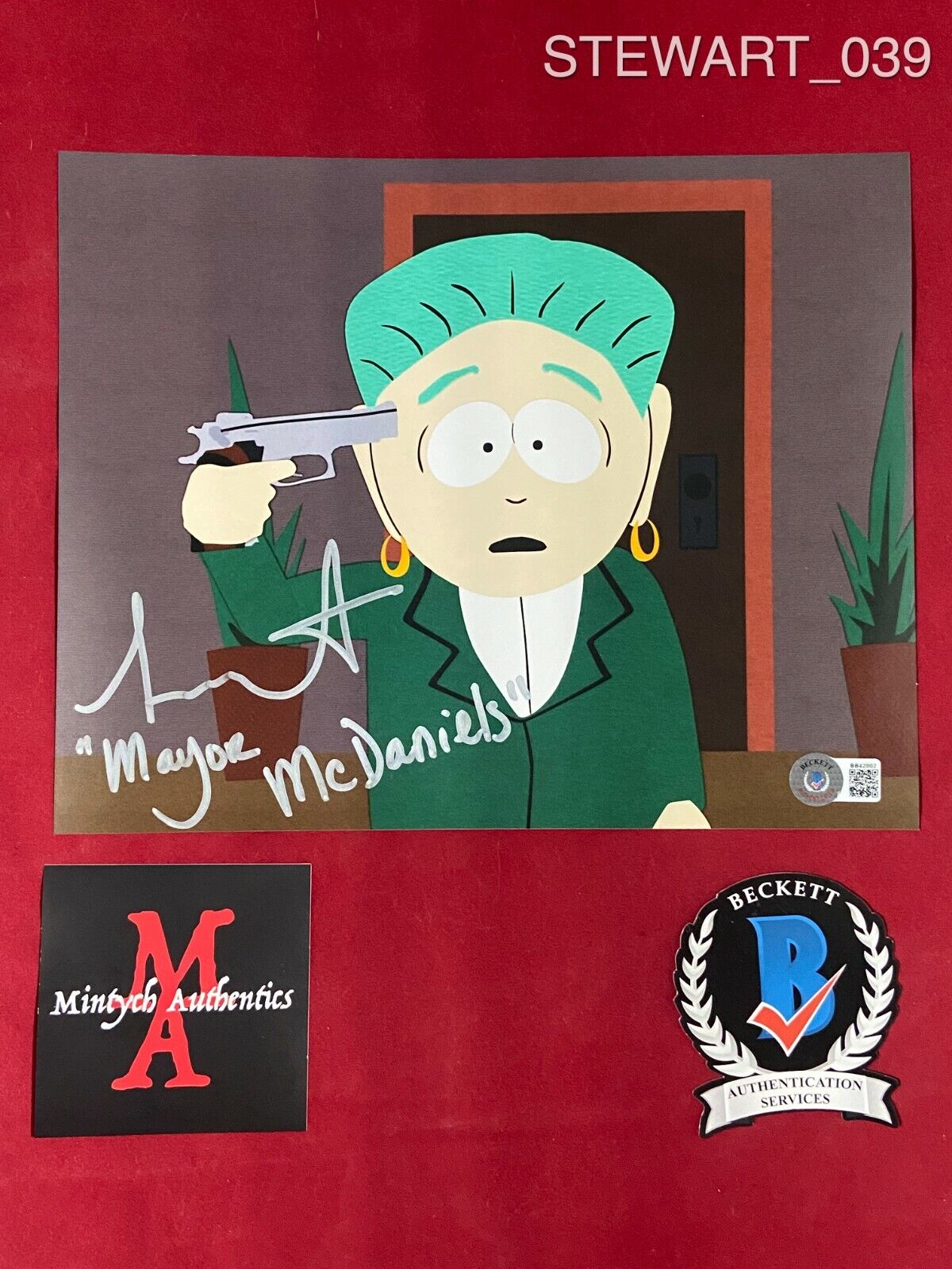 APRIL STEWART AUTOGRAPHED SIGNED 8x10 Photo Poster painting! SOUTH PARK! BECKETT COA!