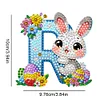 (US Only)PET Double Sided Special Shaped Easter Alphabet DIY Diamond Painting Keychain
