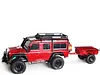AMK Aluminum 1/10 RC Hitch Mount Trailer Truck Hauler with Metal Wheels for Axial SCX10 Wrangler TRX4 Defender MST CFX LC80 CC01 D90 TF2 Gmade GS02