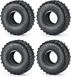 AMK 1.0" Rubber Mud Terrain Off Road Tires 24x62x22mm for 1/24 RC Crawler Car Axial SCX24 Gladiator Deadbolt 1/18 TRX4M (2PCS)