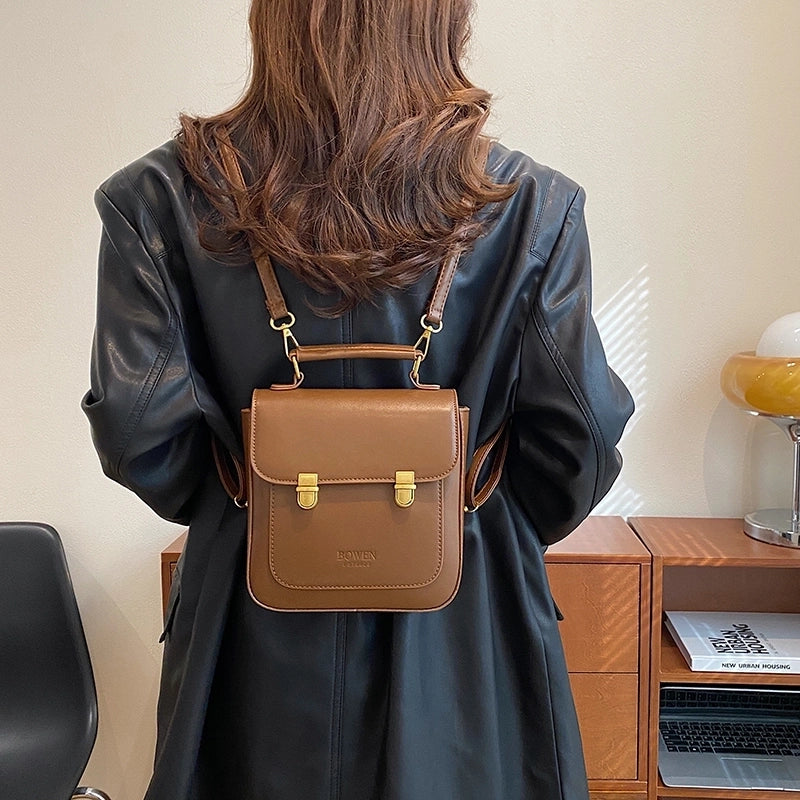 Medium Solid Color Casual Daily Shopping Women’s Backpack