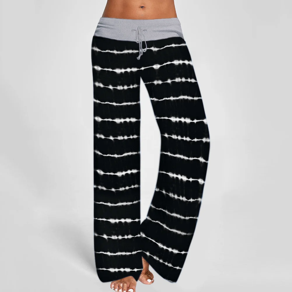 Fashion Tie Dye Loose Lace Up Lounge Pants