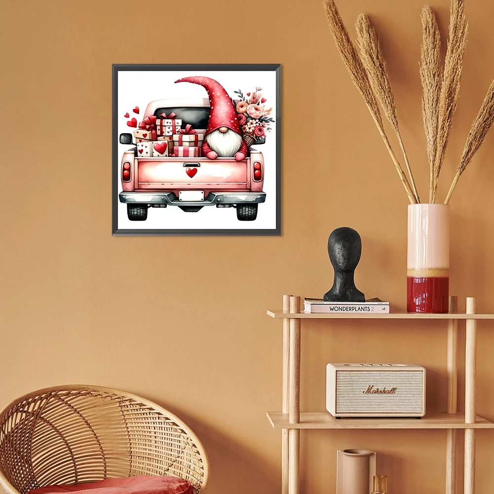 Diamond Painting - Full Round Drill - Valentine's Day Gnome(Canvas|30*30cm)