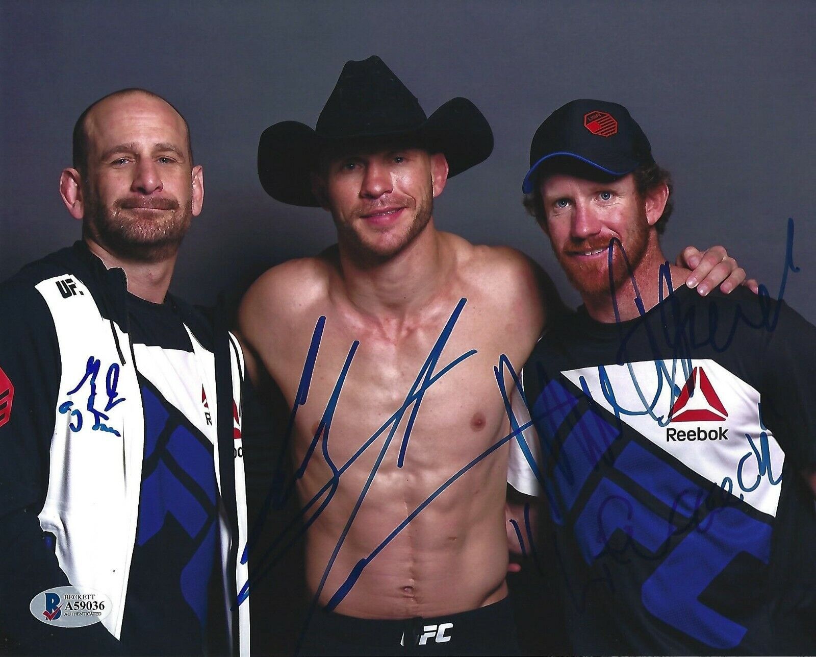 Donald Cowboy Cerrone Greg Jackson + Signed UFC 8x10 Photo Poster painting BAS Beckett COA Auto