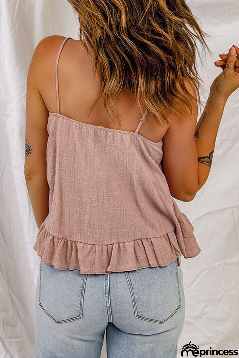 Ruffled Scoop Neck Sleeveless Cami