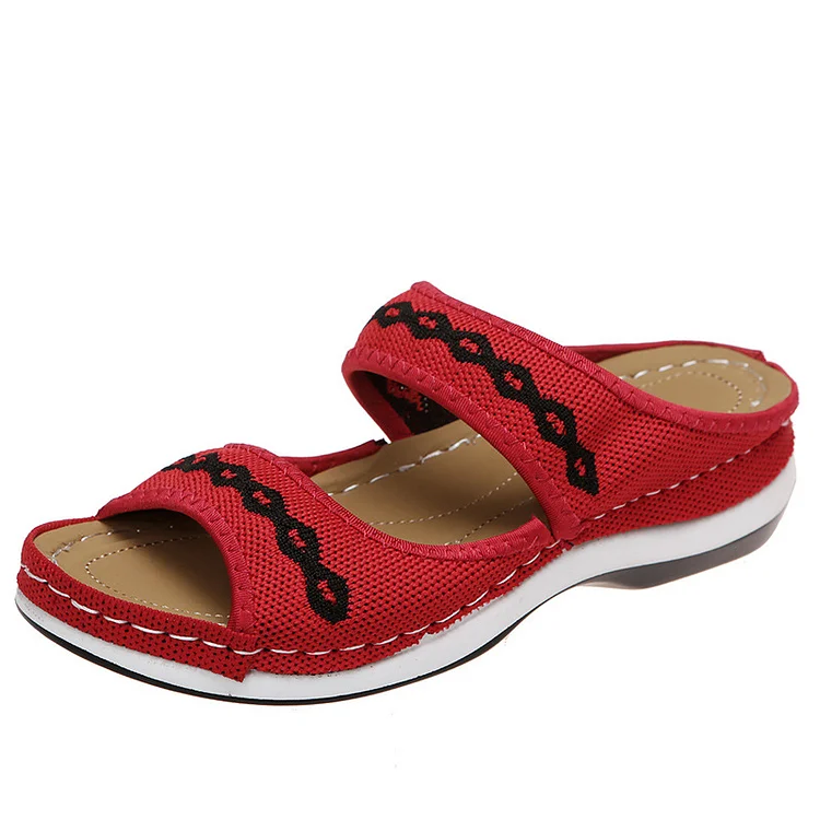 Leather Orthopedic Arch Support Sandals Diabetic Walking Cross Sandals  Stunahome.com