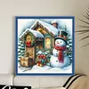 Christmas Cottage-11CT Stamped Cross Stitch 45*45cm/17.72*17.72in