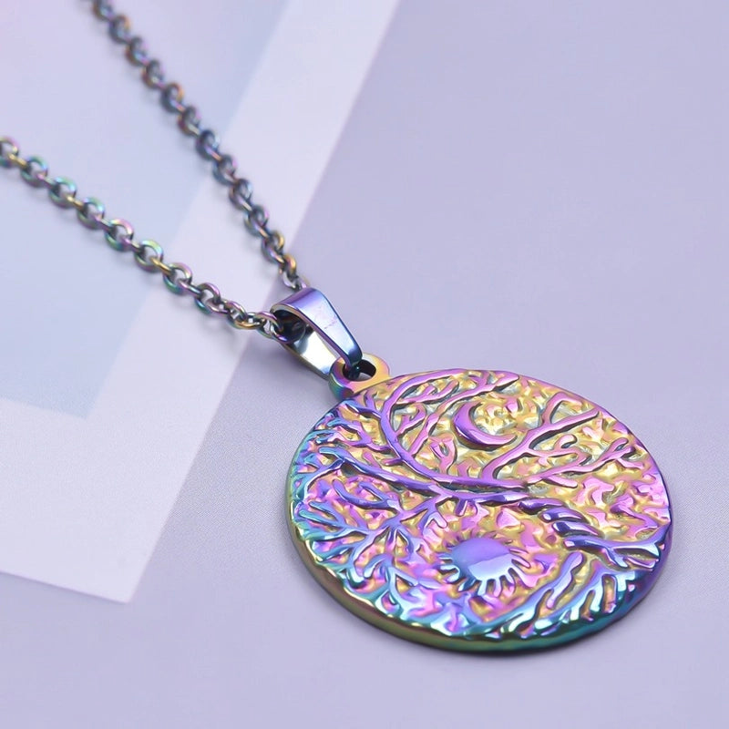 3 Pieces 304 Stainless Steel Round Pendant