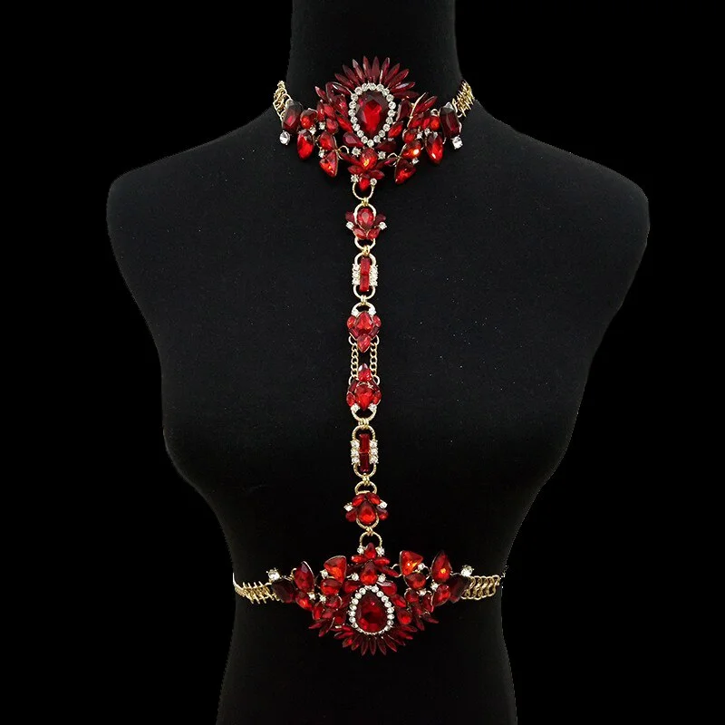 Fashion Best Selling Sexy Body Chain Crystal Jewelry New Charm Barefoot Sandals Fashion Hand Chain Jewelry Colorful Anklet 8591