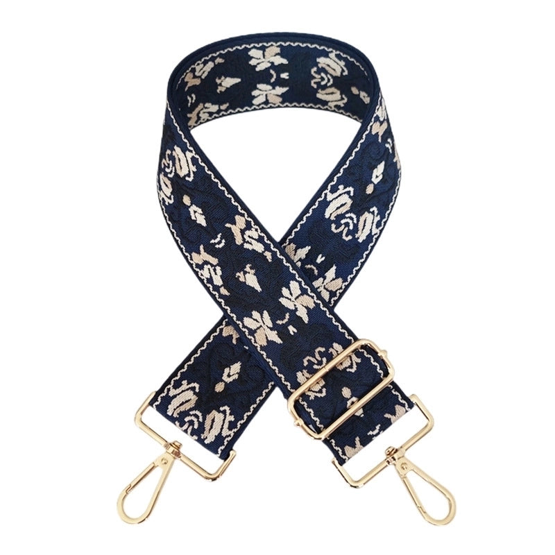 New Thick Color Ethnic Style Jacquard Wide Shoulder Strap Single Shoulder Crossbody Women Bag Accessories Long Strap Replacement Bag Strap