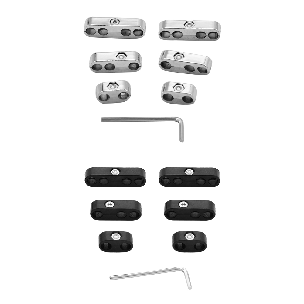 

6pcs 7mm 8mm Ignition Spark Plug Wire Separators Dividers for Chevy Ford, Black, 501 Original