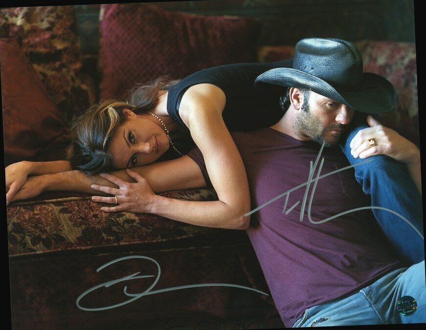 TIM MCGRAW, FAITH HILL Autographed Original 8x10 Photo Poster painting LOA TTM