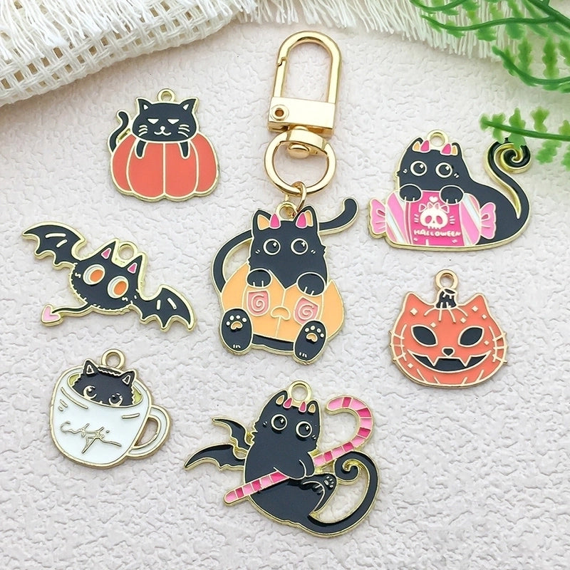 1 Piece 16*24mm 20*20mm 20 * 21mm Alloy Pumpkin Cat Bat Pendant Jewelry Accessories