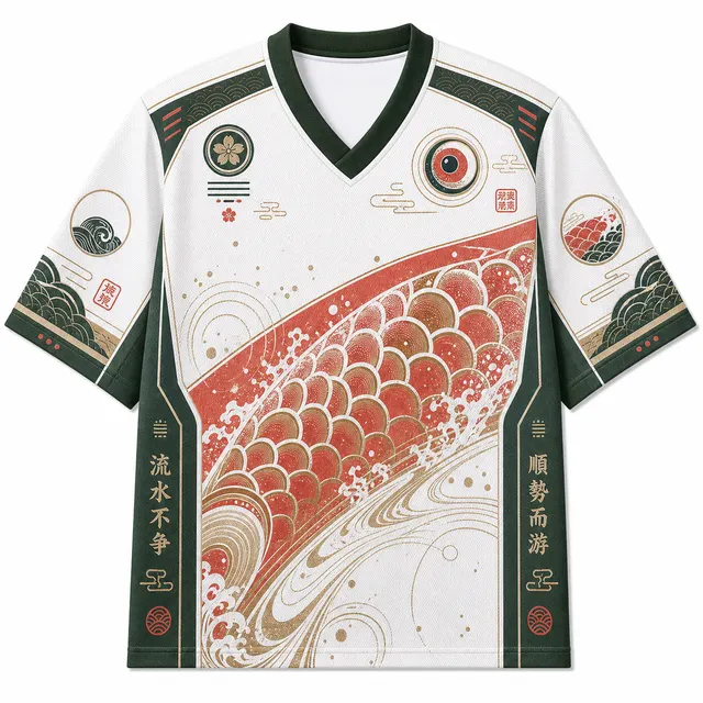 Techwear Jfc 10 02 Koi Scale Current System Short Sleeve Jersey