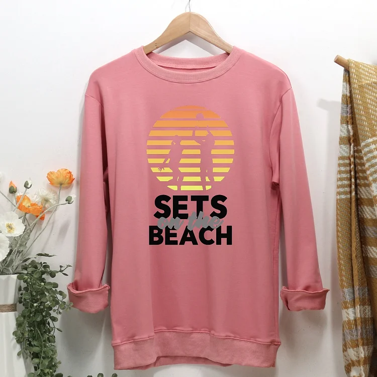  Beach Volleyball Womens Long Sleeve Tunic Tops Casual