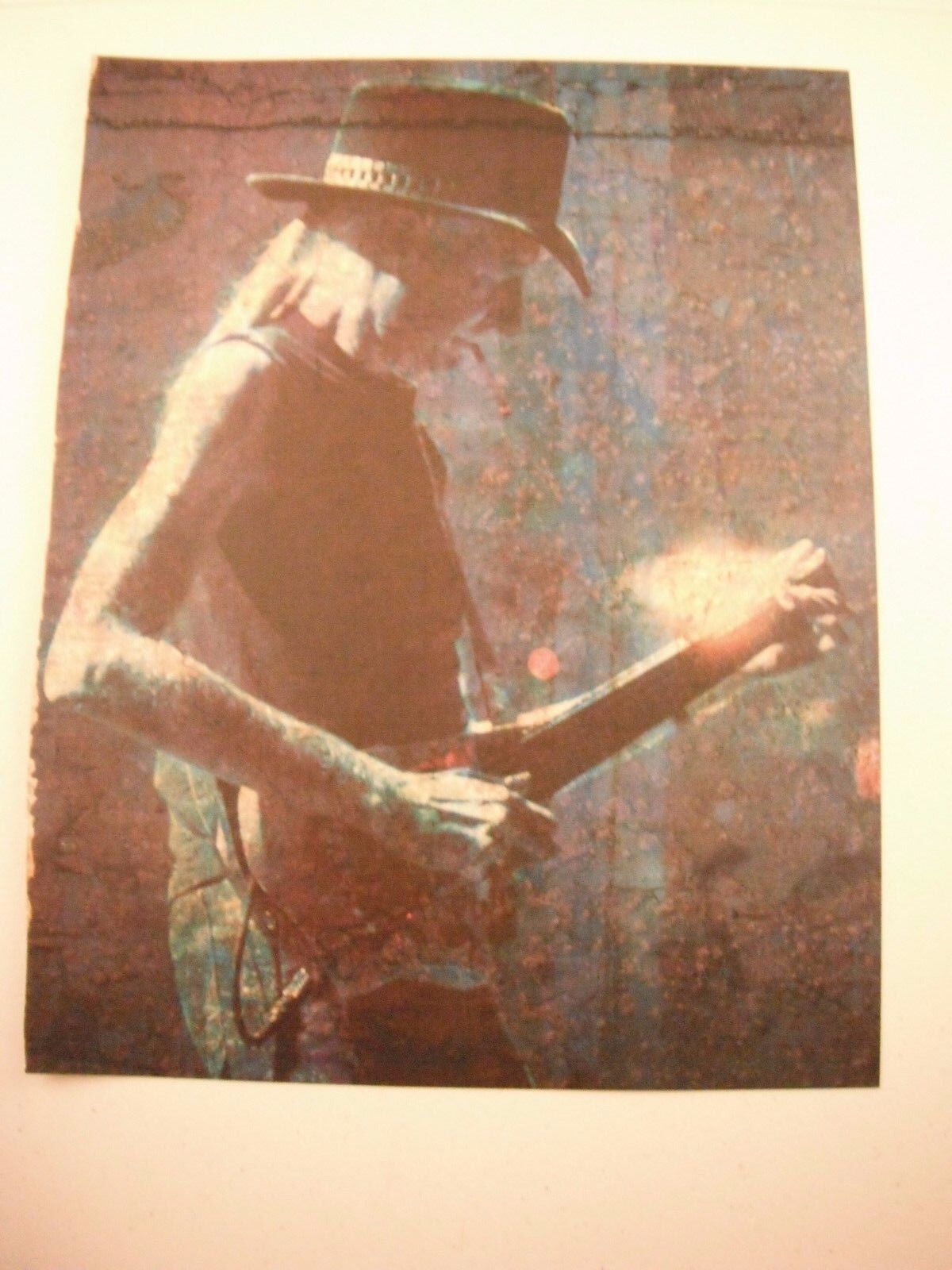 Johnny Winter Guitarist 12x9 Coffee Table Book Photo Poster painting Page