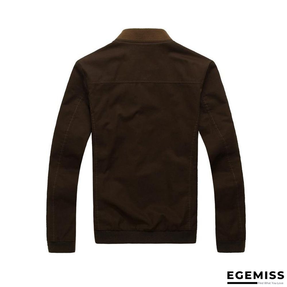 Men Casual Autumn Stand Jacket Cotton Outwear Patchwork Man Coat Size M-3XL | EGEMISS