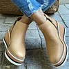 Women's Short Boots Flat-bottomed Shallow Mouth Heightening Nude Boots
