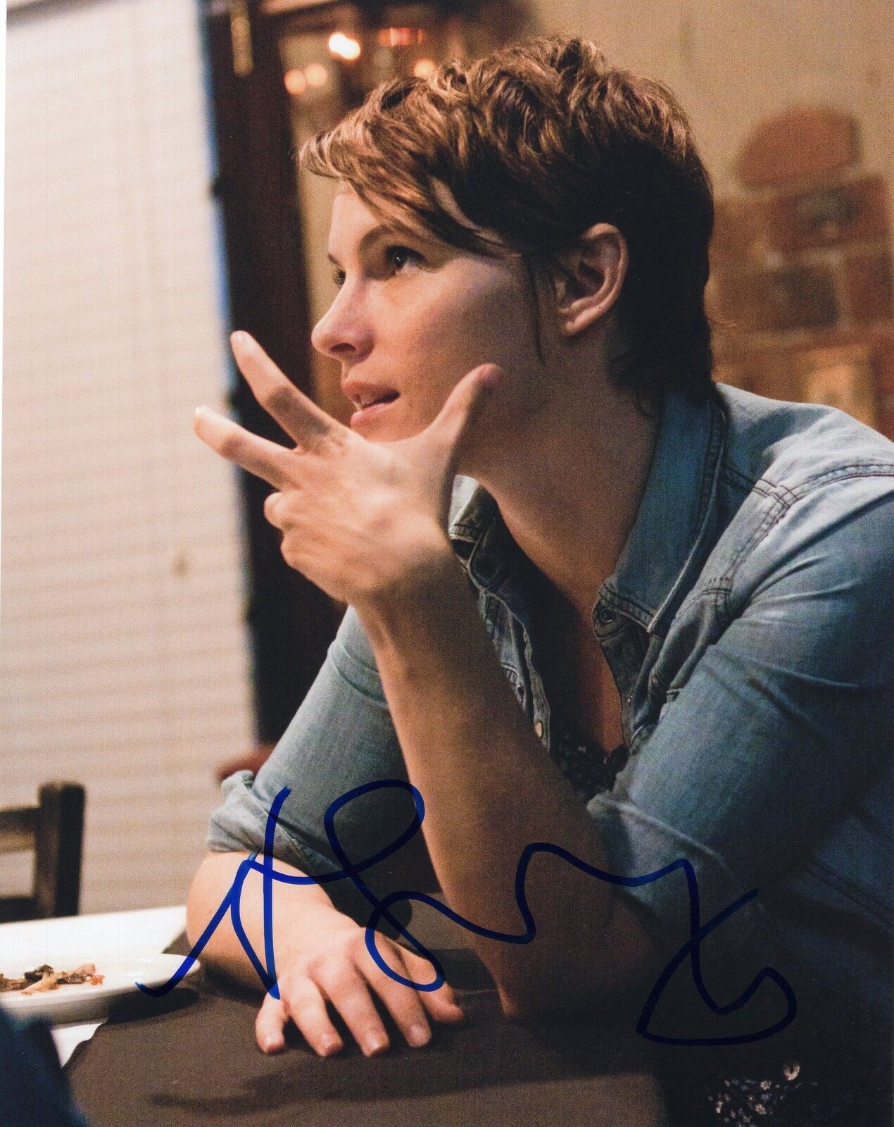 Amy Seimetz signed 9 Full Moons Movie 8x10 Photo Poster painting w/COA A1 Frankie