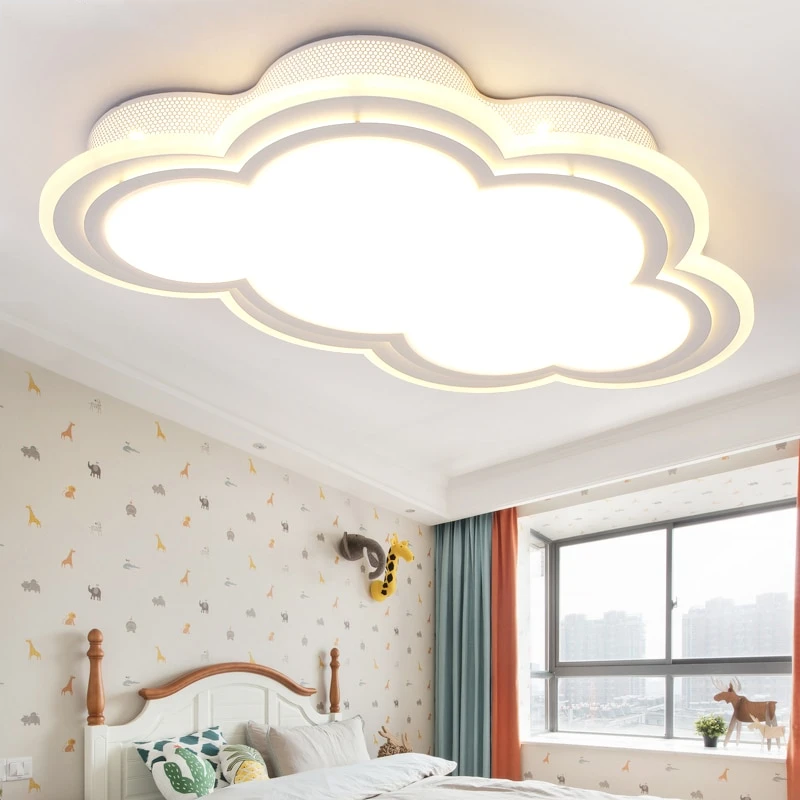 New Kids Ceiling Led Light For Bedroom Remote Control Cloud Type Ceiling Mounted Luminaire Light Fixtures For 8-20 Square Meters