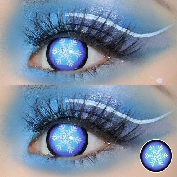 Snowflake Blue Cosplay Contact Lenses Cool Style 14.5mm
