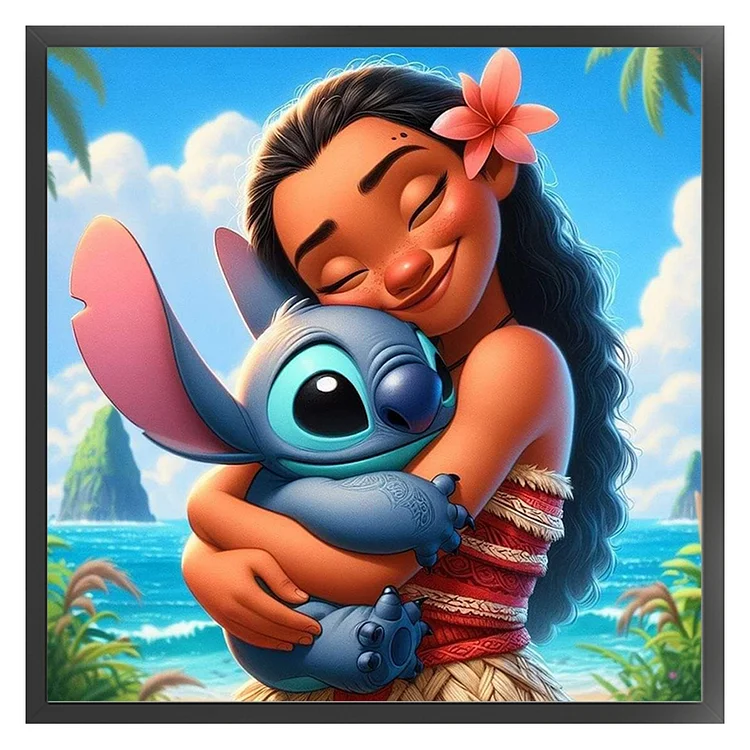 Huacan Brand】Disney Princess Moana And Stitch 11CT Stamped