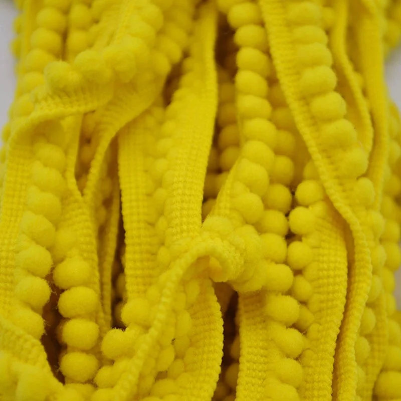 5 Yards Pom Pom Trim Ball 11 mm MINI Pearl Pompom Fringe Ribbon Sewing Lace Kintted Fabric Handmade Craft Accessories