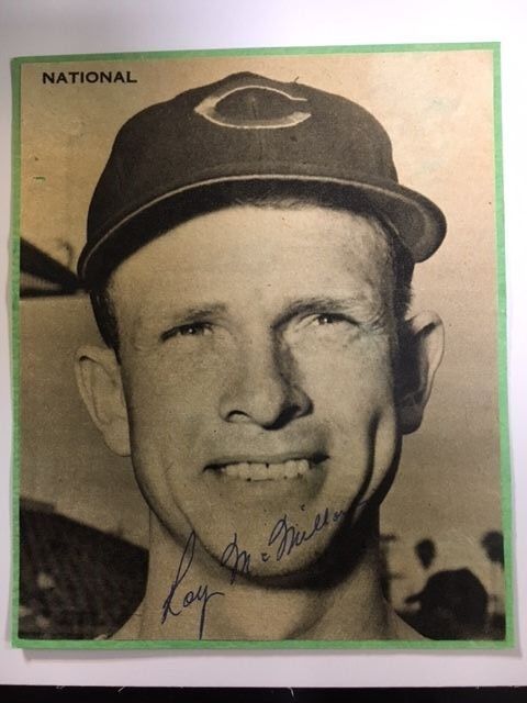 Roy McMillan Cincinnati Reds Vintage Signed Photo Poster painting Neatly Mounted Black & White