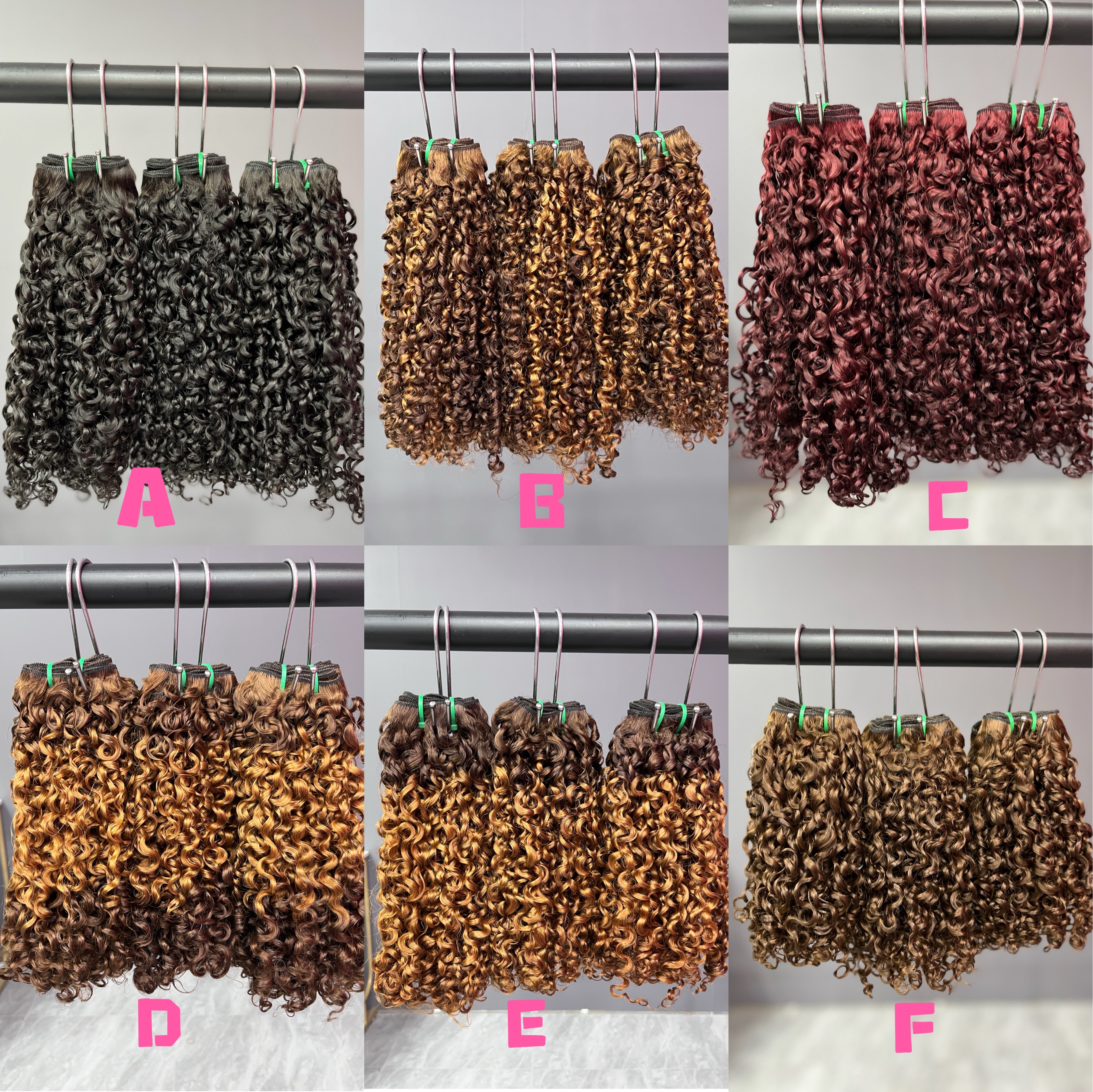 Super Double Drawn Pixie Curly Vietnamese Hair Bundles in Different Color