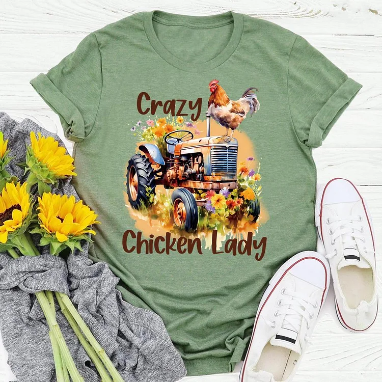 crazy chicken lady t shirt