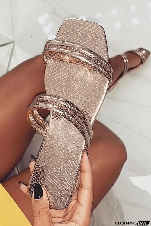 Hollow Flat Sandals