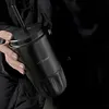MY'TURN Stainless Steel Straw Cup 450ml - Stylish Portable Coffee Mug, Hot & Cold Dual-Use, Anti-scalding Travel Cup