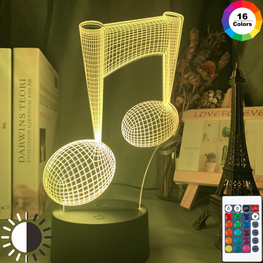 

Musical Note - LED Night Light, 16 color with remote, 501 Original