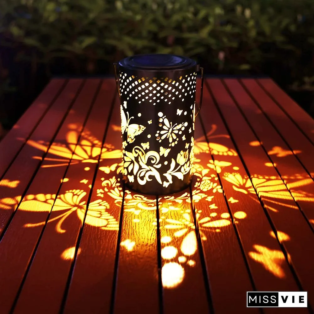 Waterproof Solar Metal Lantern For Outdoor Decoration