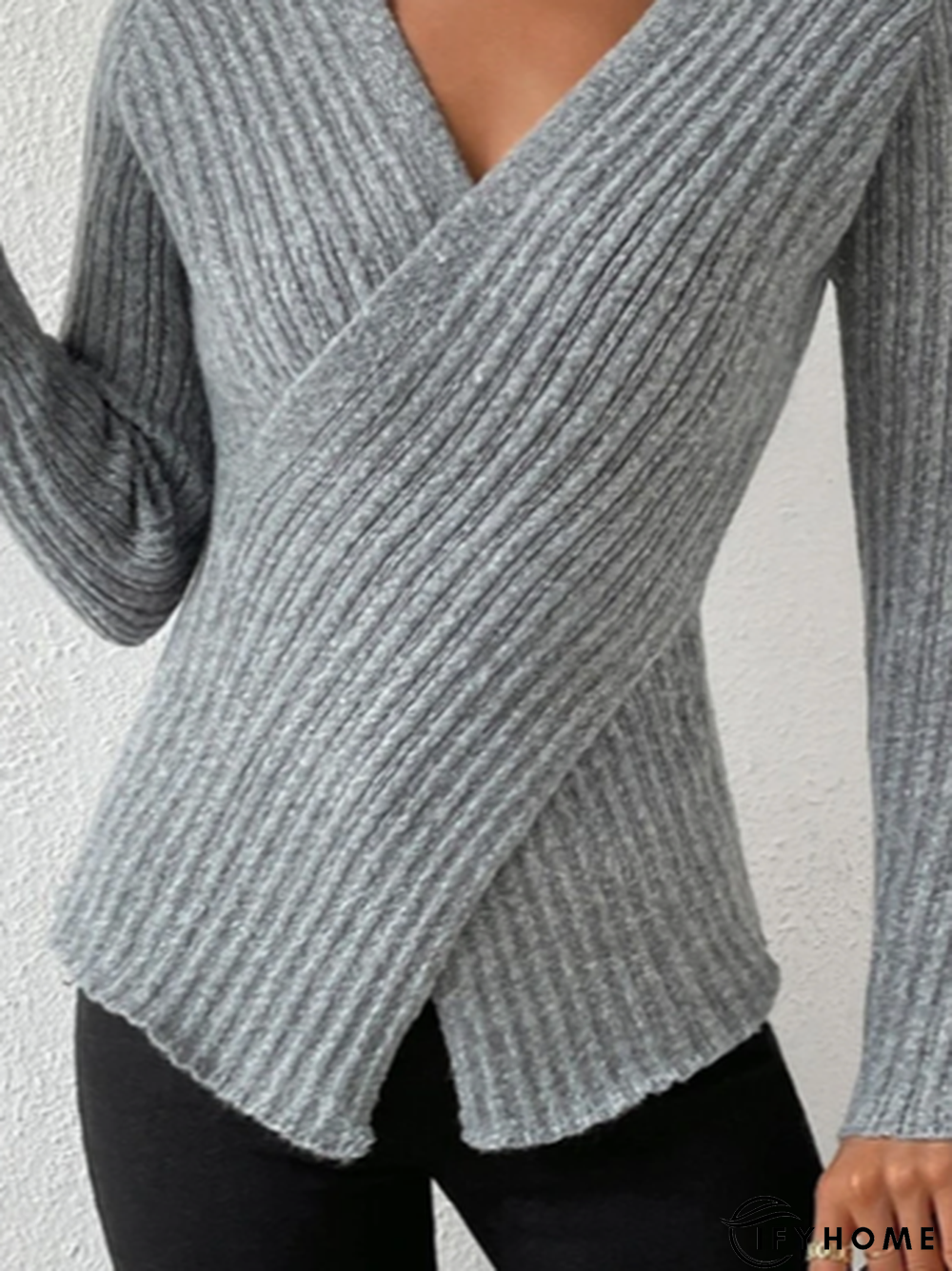Casual Yarn/Wool Yarn Regular Fit Plain Sweater | IFYHOME
