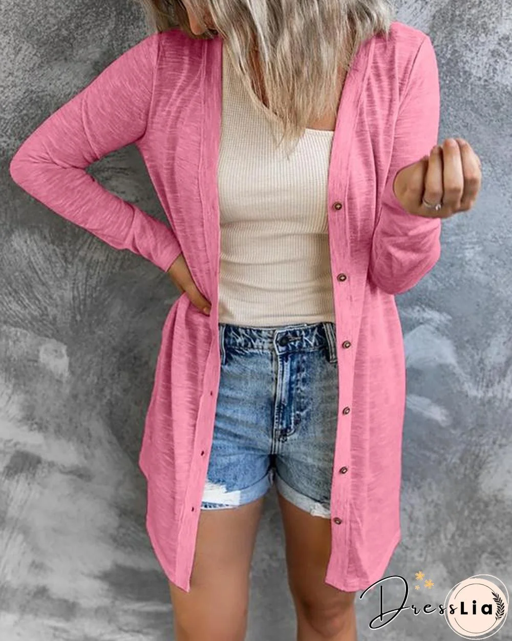 Thin Knitting Long Cardigan